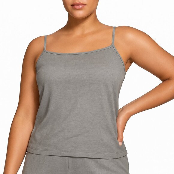 Skims Straight Neck Cami Sea Haze Gray 4X/5X NWT Stretchy - Picture 1 of 4